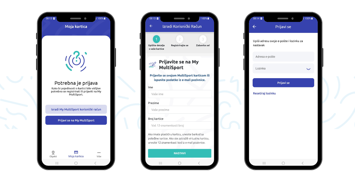 Registarcija MultiSport kartice u MyMultiSport aplikaciji