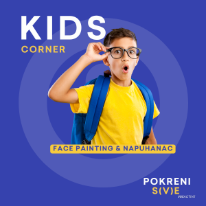 Inflatables and face painting – a fun corner for the youngest participants.