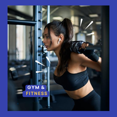 gym and fitness - a picture of a girl working out in a gym