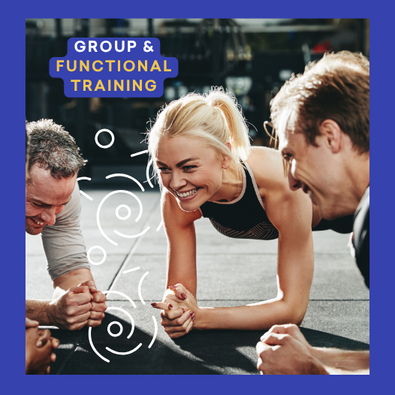 group and functional training - a group of three people working out togeher