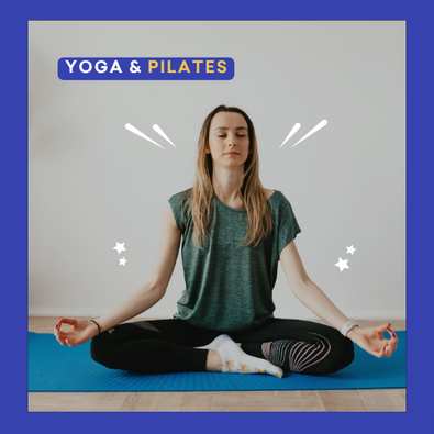yoga and pilates - a picture of a girl doing a yoga pose on a yoga mat